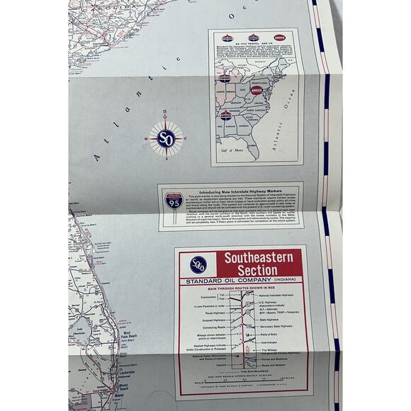 Vintage Standard Amoco Oil Company Central United States Map Advertising - Picture 6 of 13